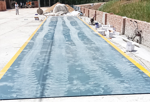 济阳150吨地磅安装现场