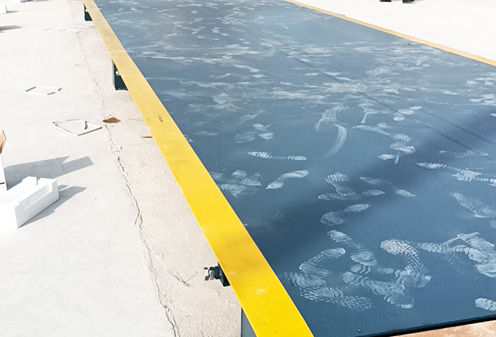 枣庄100吨地磅安装现场