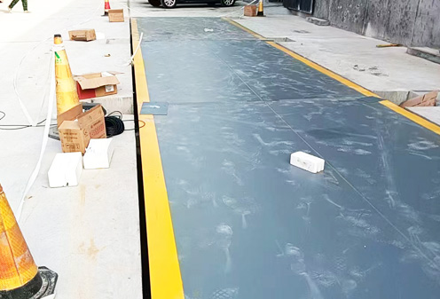 淄博120吨地磅安装现场